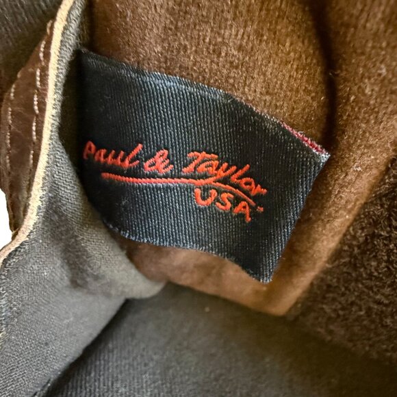 Paul & Taylor Men's Sling Bag Brown Leather - Picture 9 of 10